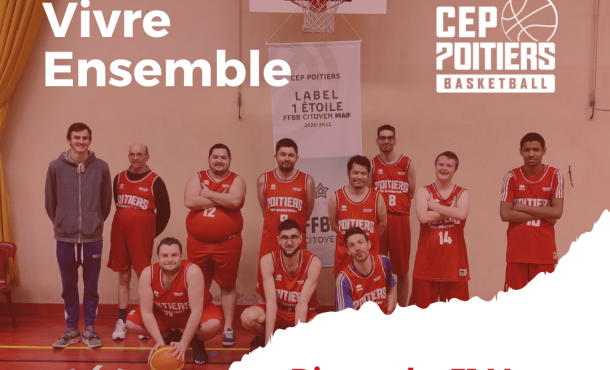 L'affiche de la journée vivre ensemble du 31 mars avec la section de basket adapté