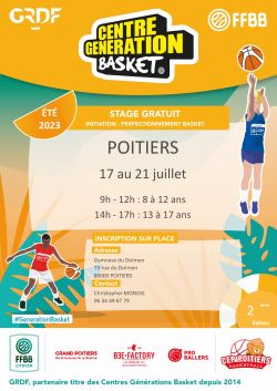 Centre Génération Basket organisé par le CEP cet été