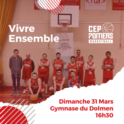 L'affiche de la journée vivre ensemble du 31 mars avec la section de basket adapté