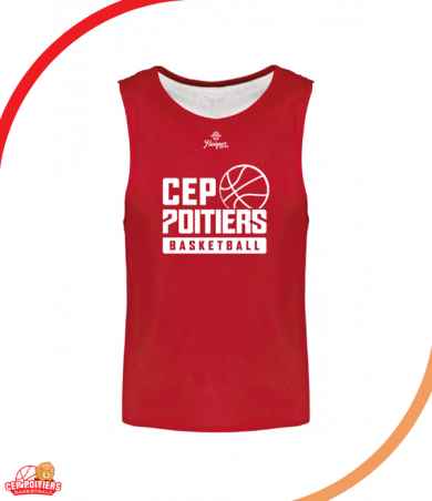 Débardeur réversible rouge et blanc